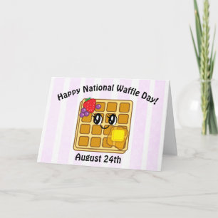 Carte Joyeuse Journée nationale de la gaufre, Fêtes amus