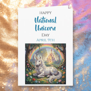 Carte Joyeuse Journée nationale de la licorne   9 avril