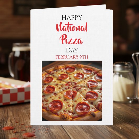 Carte Joyeuse Journée Nationale de la Pizza | 9 février