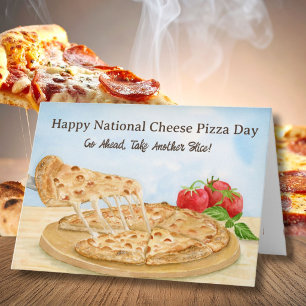 Carte Joyeuse Journée nationale de la pizza au fromage
