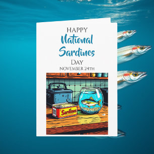 Carte Joyeuse Journée nationale des sardines 24 novemb