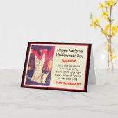 Carte Joyeuse Journée nationale des sous-vêtements, le 6 (Fleur jaune)