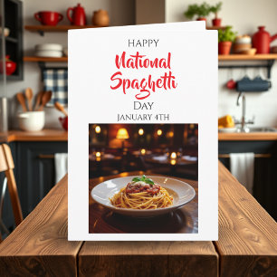Carte Joyeuse Journée nationale des spaghetti   4 janvie