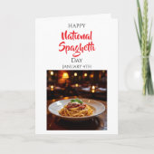 Carte Joyeuse Journée nationale des spaghetti | 4 janvie (Devant)