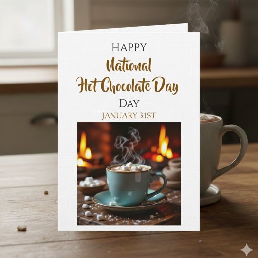 Carte Joyeuse Journée nationale du chocolat chaud | 31 j