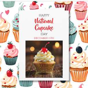 Carte Joyeuse Journée nationale du cupcake 15 décembre