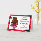 Carte Joyeuse Journée nationale du cupcake - 18 octobre (Fleur jaune)