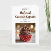 Carte Joyeuse Journée nationale du cupcake au chocolat (Devant)