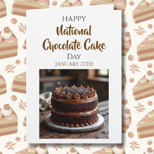 Carte Joyeuse Journée nationale du gâteau au chocolat   
