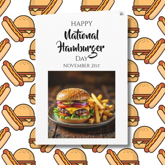 Carte Joyeuse Journée Nationale du Hamburger | 21 déc.