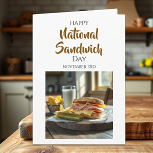 Carte Joyeuse Journée nationale du sandwich 3 novembre