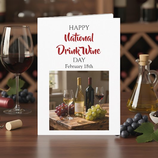 Carte Joyeuse Journée nationale du vin ! 18 février