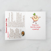 Carte Joyeuse journée pour manger une pomme rouge ! 1er (Intérieur)