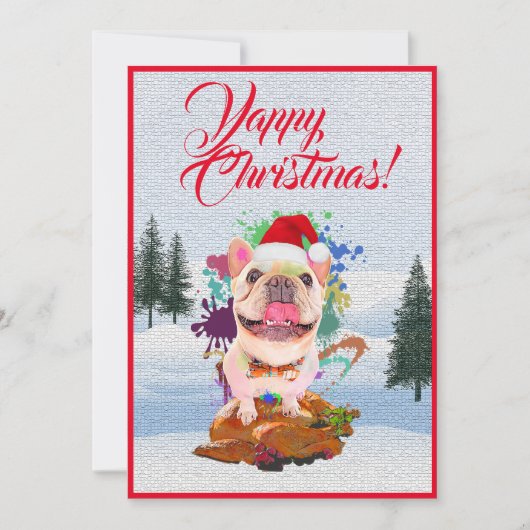 Carte Joyeuse Joyeuse Chien-taureau Français (Devant)