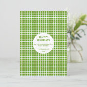 Carte Joyeuse Joyeuse Plaid Vert & Blanc (Debout devant)