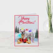 Carte Joyeuse Joyeuse Xmas pour chien britannique (Devant)