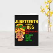 Carte Joyeuse Junenth est mon jour de l'indépendance Fem (Fleur jaune)