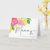 Carte Joyeuse maman d'anniversaire d'être bébé Grossesse (Fleur jaune)