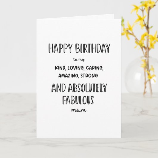 Carte Joyeuse maman d'anniversaire ! ...drôle (Fleur jaune)