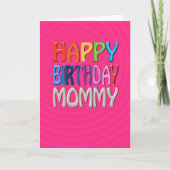 Carte Joyeuse maman d'anniversaire - Joyeux salut coloré (Devant)
