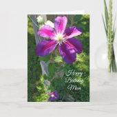 Carte Joyeuse maman d'anniversaire Plutôt violet Fleur C (Devant)