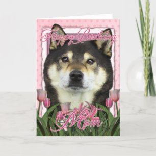 Carte Joyeuse maman d'anniversaire - Shiba Inus - Yasha