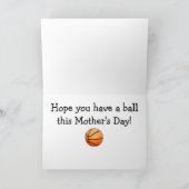 Carte Joyeuse maman de la Fête des Mères Basketball Mama (Intérieur)
