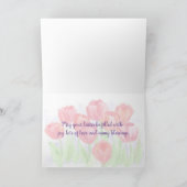 Carte Joyeuse maman de Pâques Fleurs de tulipe rouge (Intérieur)