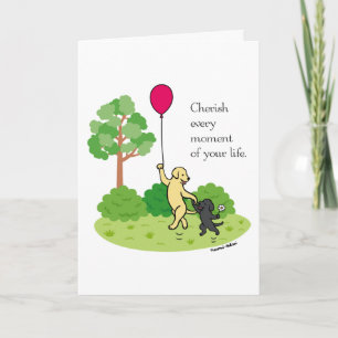 Carte Joyeuse Marche Labradors Cherish