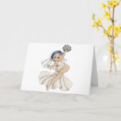 Carte Joyeuse mariée 07 (Fleur jaune)