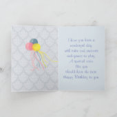 Carte Joyeuse nièce d'anniversaire, joli dessin de drago (Intérieur)