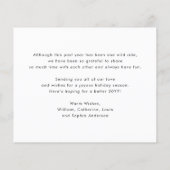 Carte Joyeuse Noël Flocon de neige Photo Holiday C (Dos)