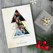 Carte Joyeuse Noël Joyeux Arbre photo multiple