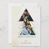 Carte Joyeuse Noël Joyeux Arbre photo multiple (Devant)