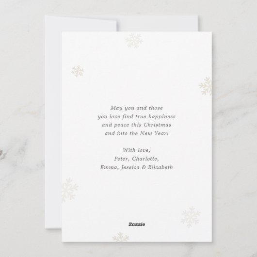 Carte Joyeuse Noël Photo (Dos)