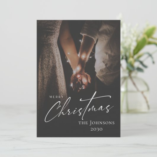 Carte Joyeuse Noir Et Blanc (Debout devant)