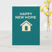 Carte Joyeuse Nouvelle Maison x sarcelle (Fleur jaune)