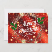 Carte Joyeuse parties scintillant de Noël et étincelante (Devant)