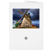Carte Joyeuse Pays-Bas Windmill Paysage (Dos)