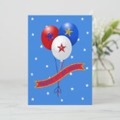 Carte Joyeuse Personnaliser des ballons patriotiques 4 j (Debout devant)