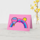 Carte Joyeuse petite-fille d'anniversaire avec soleil et (Fleur jaune)