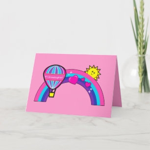 Carte Joyeuse petite-fille d'anniversaire avec soleil et