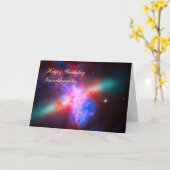Carte Joyeuse petite-fille d'anniversaire - Cigar Galaxy (Fleur jaune)