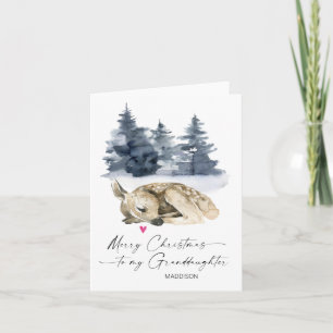 Carte Joyeuse petite-fille de Noël de grands-parents