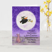 Carte Joyeuse Petite-Fille D'Halloween, Sur Des Kilomètr (Fleur jaune)