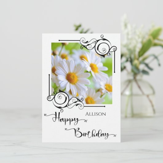 Carte Joyeuse photo d'anniversaire (Debout devant)