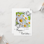 Carte Joyeuse photo d'anniversaire (Devant/Arrière en situation)