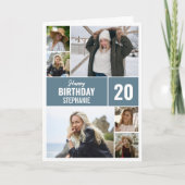 Carte Joyeuse photo d'anniversaire | Collage des salutat (Devant)