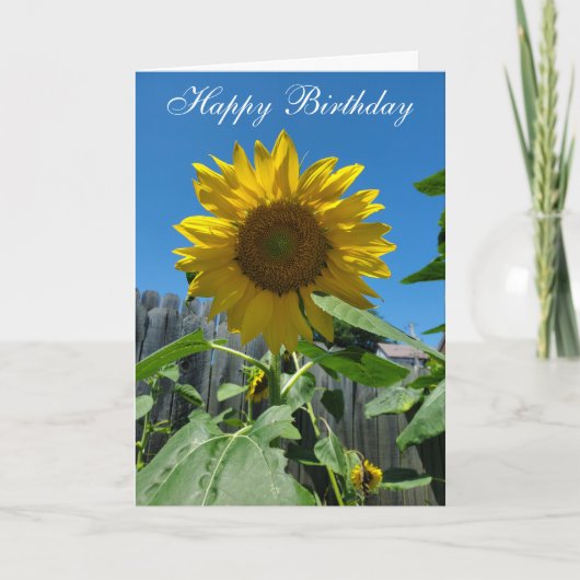 Carte Joyeuse photo de tournesol d'anniversaire (Devant)