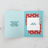 Carte Joyeuse photo fille anniversaire vert rouge (Intérieur)